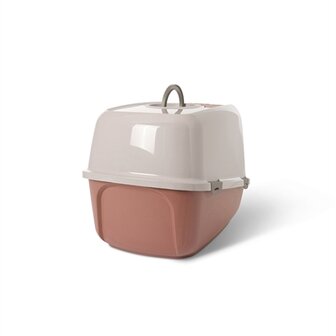 Savic kattenbak nestor jumbo champagne roze / terracotta