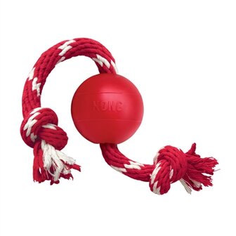 Kong classic rubber bal met touw