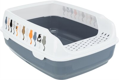 Trixie kattenbak delio paars / wit
