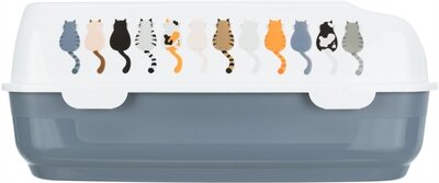 Trixie kattenbak delio paars / wit