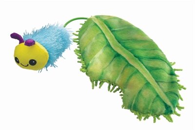 Kong flingaroo rups met blad met catnip