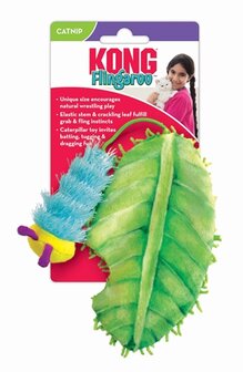 Kong flingaroo rups met blad met catnip