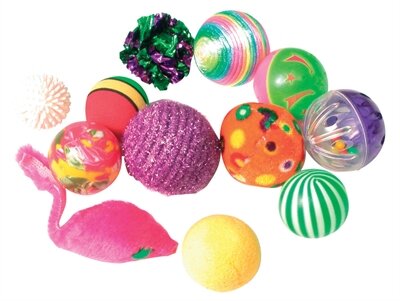 Zolux kattenspeelgoed fancy gekleurde ballen assorti