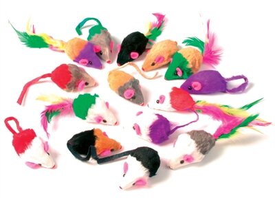 Zolux kattenspeelgoed bontmuisjes assorti