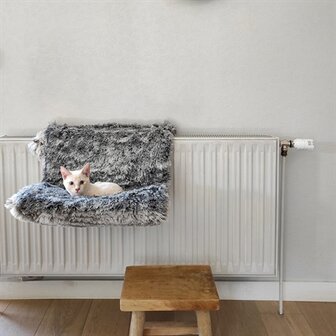 Croci radiatorhangmat gemeleerd zwart