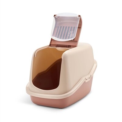 Savic kattenbak nestor champagne roze / terracotta