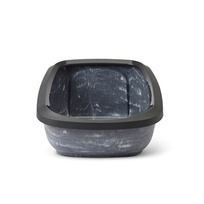Savic kattenbak aseo jumbo marble grijs / zwart