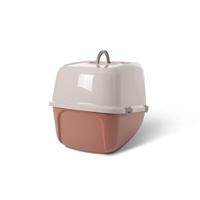 Savic kattenbak nestor jumbo champagne roze / terracotta