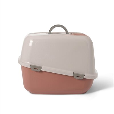 Savic kattenbak nestor jumbo champagne roze / terracotta