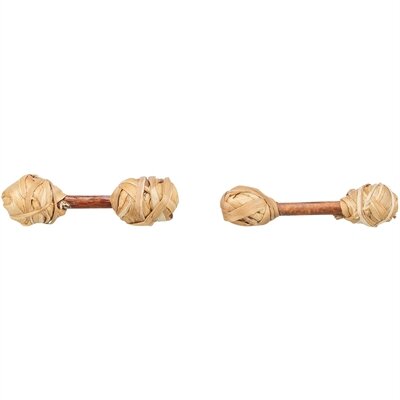 Trixie set halters van schorshout / gras