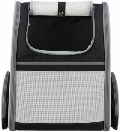 Trixie hondentas rugtas chloe lichtgrijs / zwart