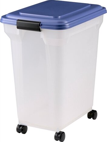 Bewaarcontainer luchtdicht transparant / blauw