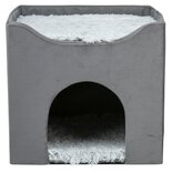 Trixie kattenhuis harvey grijs-wit / zwart