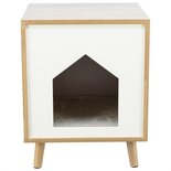Trixie kattenmand huis isa houtlook lichtbruin / wit