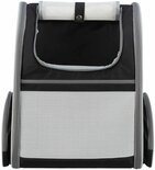 Trixie hondentas rugtas chloe lichtgrijs / zwart