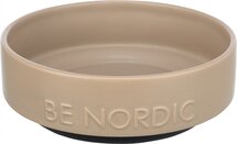 Trixie be nordic voerbak hond keramiek / rubber taupe