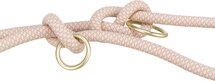 Trixie soft rope hondenriem verstelbaar roze / licht roze
