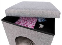 Trixie poef kattenmand relax-iglo alois grijs