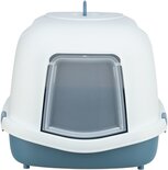Trixie kattenbak primo xxl top met kap blauw / wit