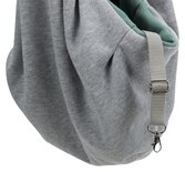 Trixie junior hondentas buikdrager lichtgrijs / mintgroen
