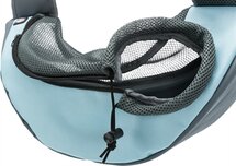 Trixie buikdrager sling draagtas lichtgrijs / lichtblauw