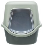 Trixie be eco gerecycled kattenbak vico met kap antraciet/groen