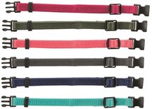 Trixie puppy halsbandset fuchsia/grafiet/indigo/bosgroen/koraal