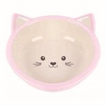 Happy pet voerbak kitten roze / creme