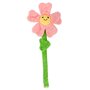 Fofos krinkel bloem roze met touwsteel