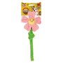 Fofos krinkel bloem roze met touwsteel