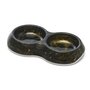 Savic voerbak delice dubbel marble zwart / goud