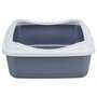 Trixie kattenbak classic met rand paars / wit
