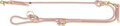 Trixie soft rope hondenriem verstelbaar roze / licht roze