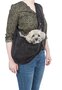 Trixie hondentas buikdrager soft zwart / grijs