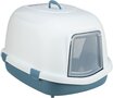 Trixie kattenbak primo xxl top met kap blauw / wit