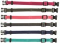 Trixie puppy halsbandset fuchsia/grafiet/indigo/bosgroen/koraal