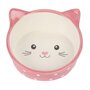 Happy pet voerbak kat polka roze / creme